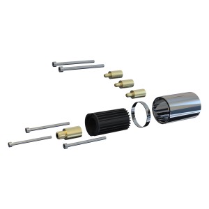 pianura Verlängerung 2 cm für UP Thermostate Smart Push Chrom, Einzelteile.