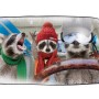 Frontscheibenabdeckung mit Waschbär-Wintermotiv, 150x70 cm, für Autos. Schutz vor Eis und Schnee.