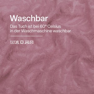 Detailaufnahme: Waschbares, roses Microfaser Geschirrtuch 65x45cm aus dem 8er Pack.