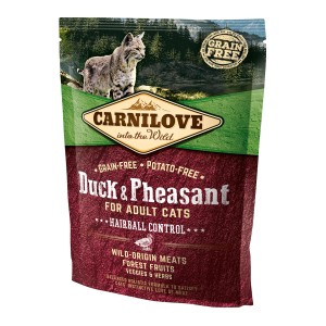 Carnilove Katzen-Trockenfutter Adult Ente & Fasan, getreidefrei, 400g Packung.