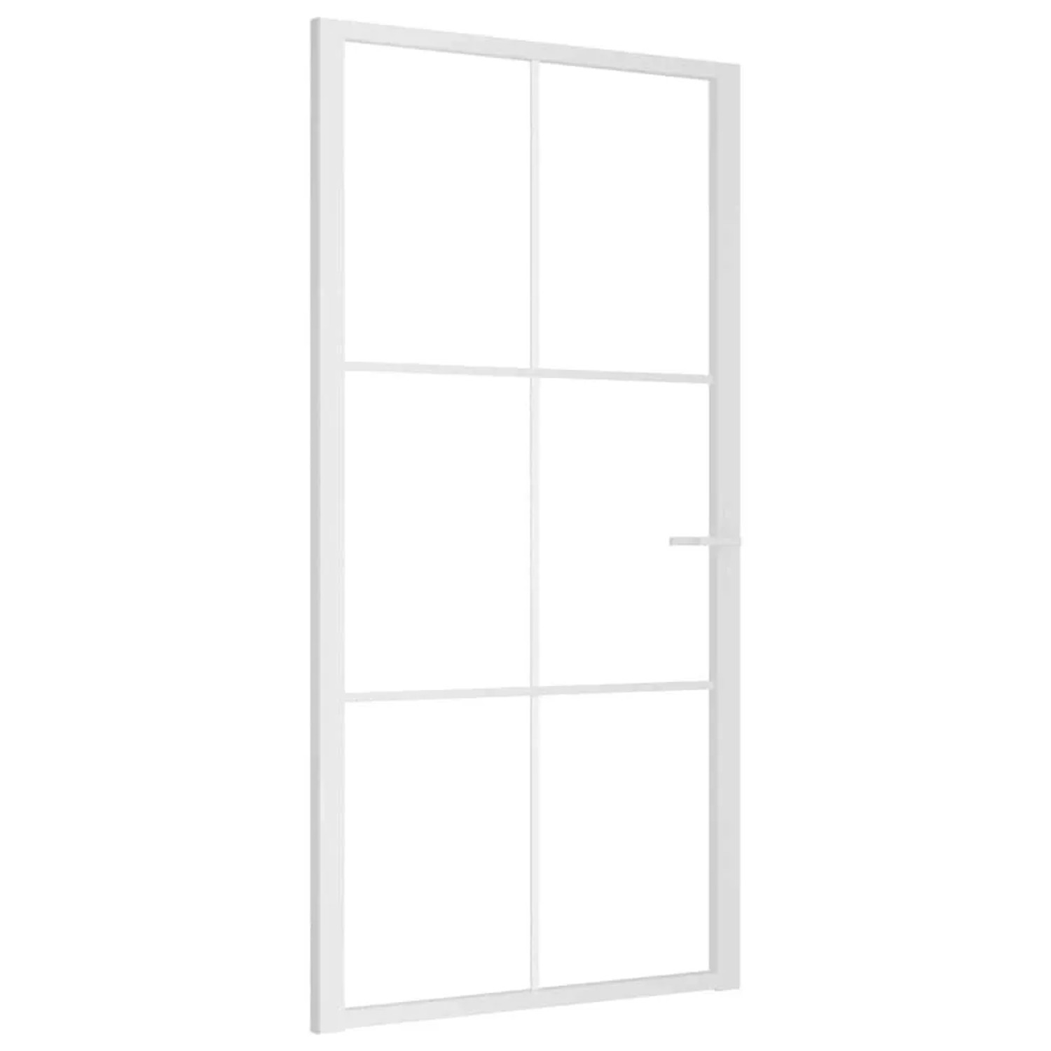 vidaXL Innentür 102,5x201,5 cm Weiß ESG-Glas und Aluminium 350575