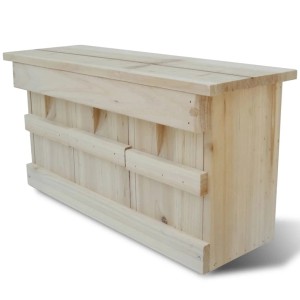 VidaXL Spatzen-Nistkasten aus Holz, 44x15,5x21,5 cm, mit drei Kammern für Spatzenfamilien.
