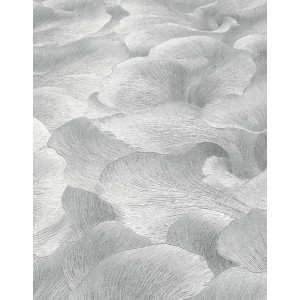 Erismann Vliestapete Fashion for Walls Floral Glow Silber mit floralem Muster und Glanzeffekt.