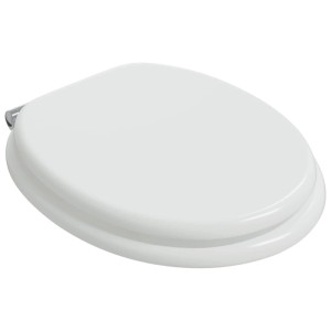 vidaXL Soft-Close Toilettensitz 2 Stk Weiß 44 x 38 cm MDF-Platte 3414529