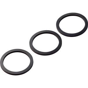 3er Set Siphondichtungen, Ø 45/55 mm, aus Gummi zur Abdichtung von Siphonverbindungen.
