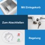 Details der Tronitechnik Gefriertruhe Borgar Pro: Korb, Schloss, Temperaturregler.