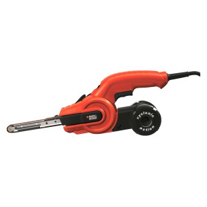 Black+Decker KA900E Powerfeile in Orange und Schwarz mit Staubabsaugung.
