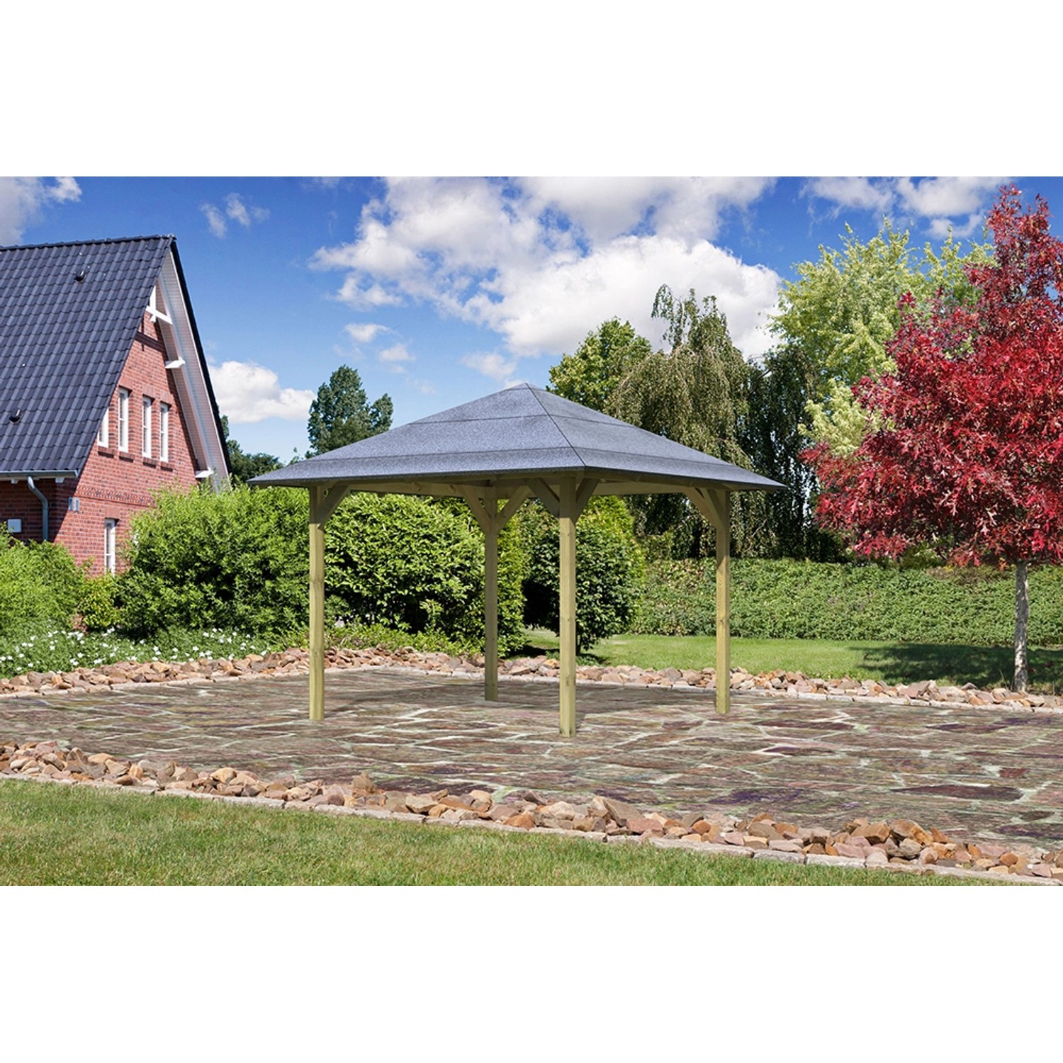 Karibu 4-Eck-Pavillon Bever 1 günstig online kaufen