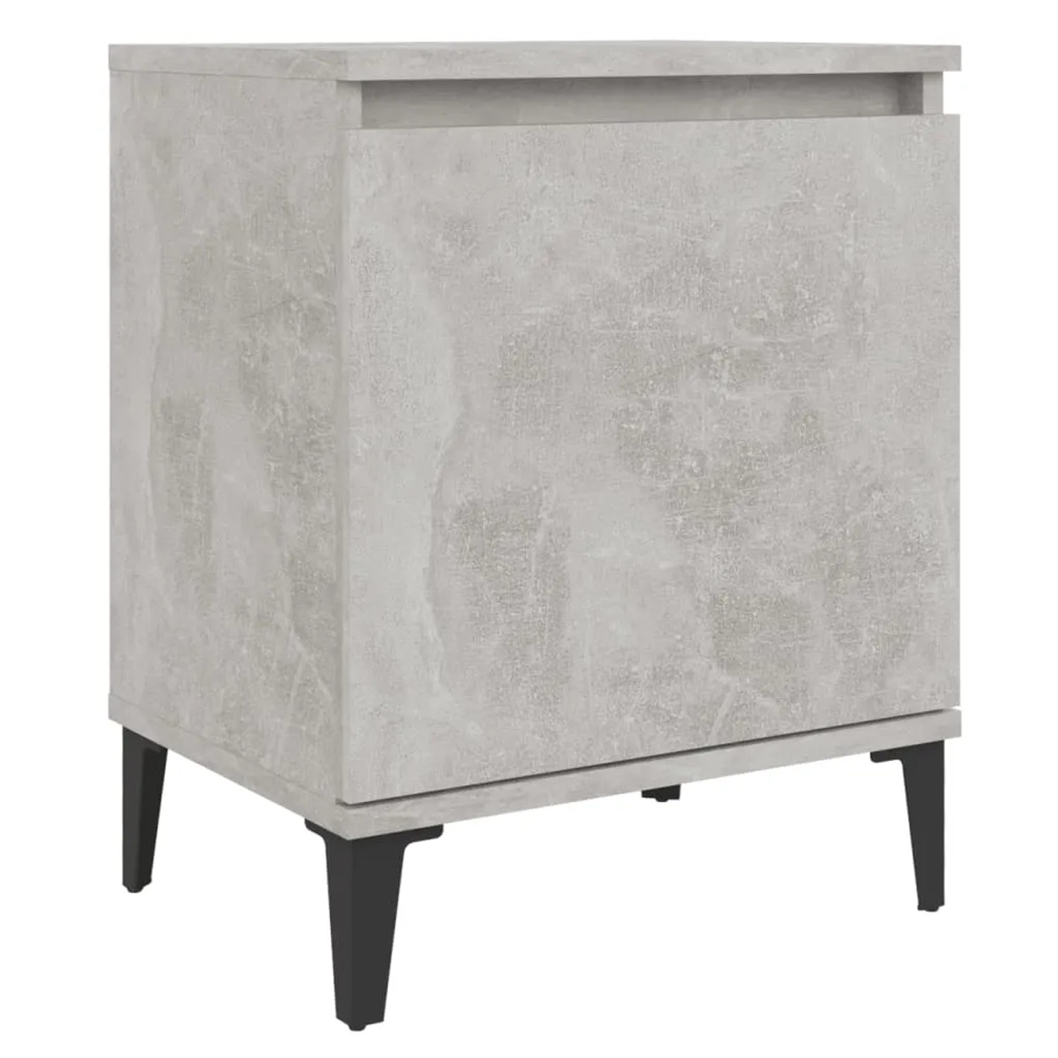 vidaXL Nachttisch mit Metallbeinen Betongrau 40x30x50 cm 805841