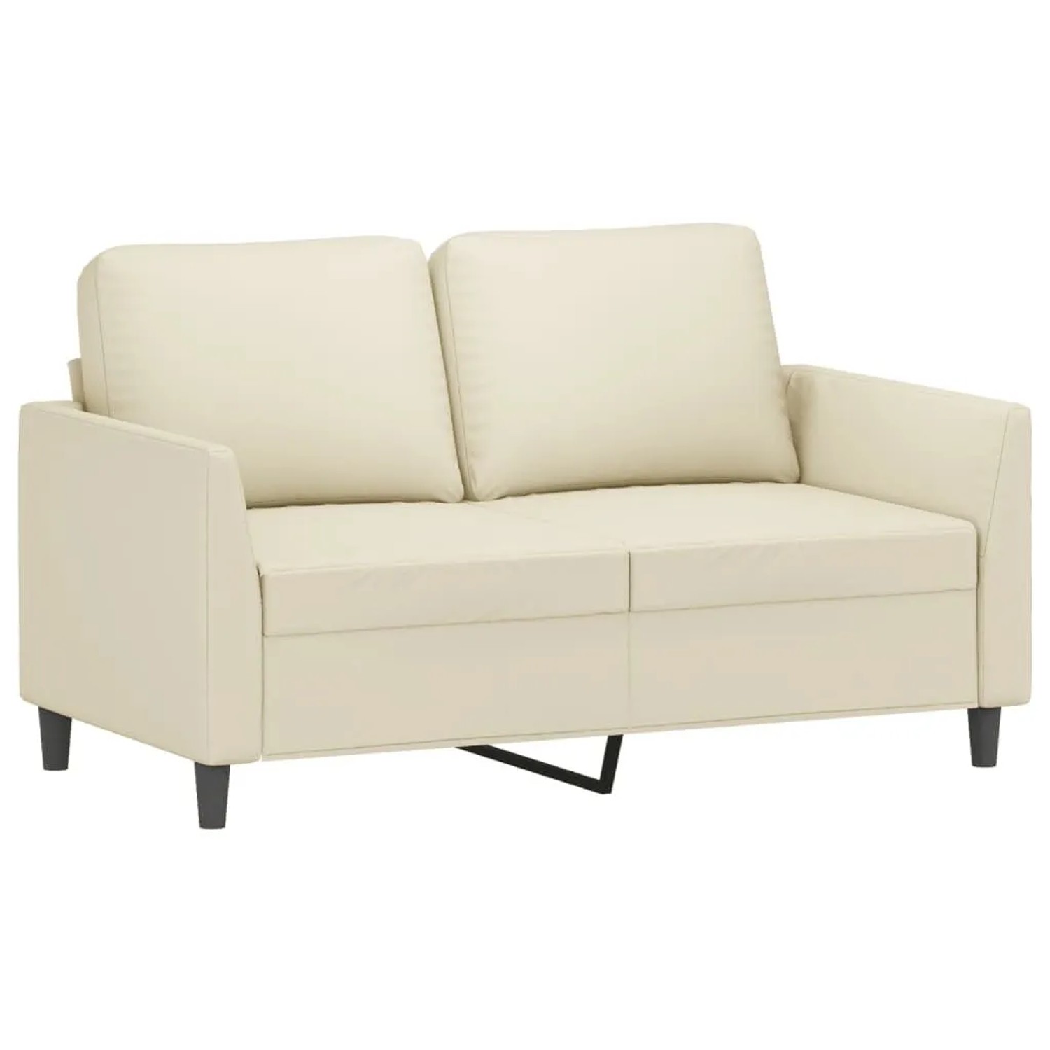 vidaXL 2-Sitzer-Sofa Creme 120 cm Kunstleder 359329 günstig online kaufen