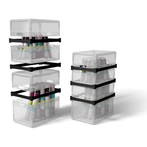 Eurobox-System Adapterring für 40x30 cm Boxen, zur Volumenverdopplung durch Überkopfstapelung.