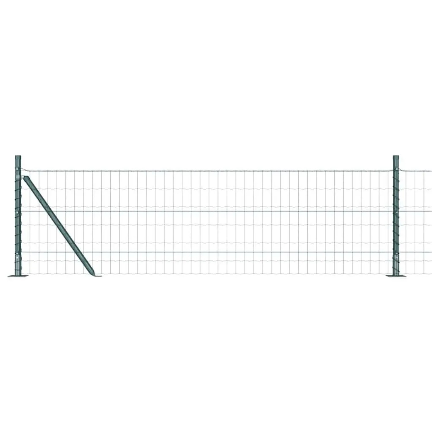 vidaXL Zaun mit Pfosten Grün 0,4 x 10 m Stahl 3350817 günstig online kaufen