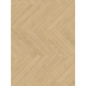 Parador Laminat Trendtime 3, Eiche Mont Blanc, geschliffen, im Fischgrätmuster verlegt.