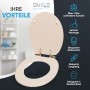 Sanilo WC-Sitz Bahamabeige mit Absenkautomatik, Holz Toilettendeckel