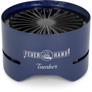 Feuerhand Tischgrill Tamber, Ø 20 cm, kobaltblau. Kompakter Holzkohlegrill für den Tisch.