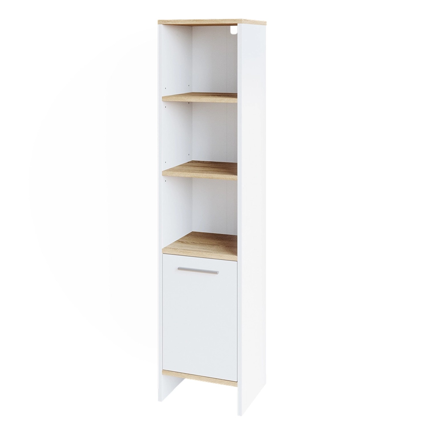 Vicco Badschrank Elvio Weiß/Sonoma 32 x 137 cm günstig online kaufen