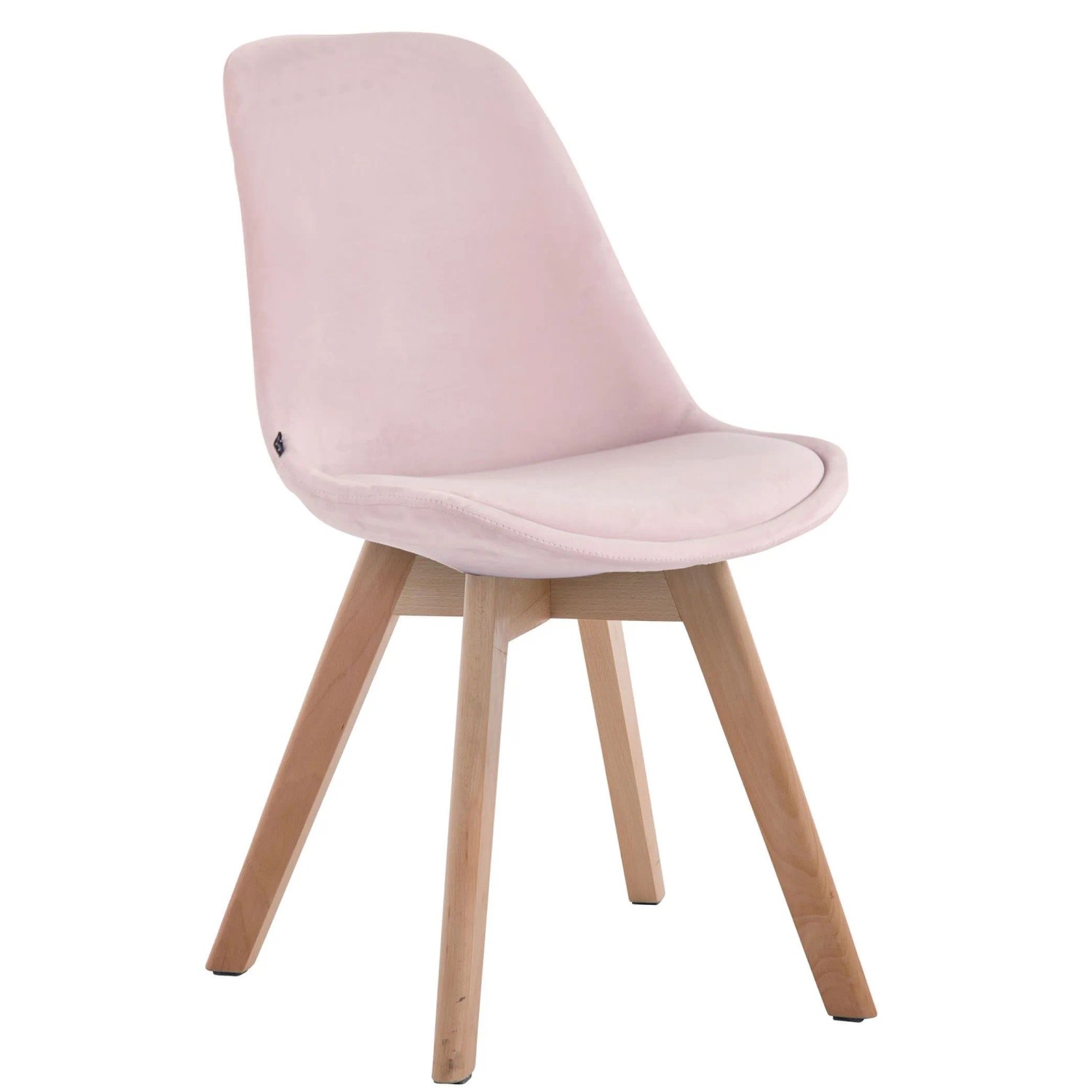 CLP Besucherstuhl Borneo Samt Pink/Natura