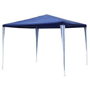 Blau-weißer 3x3 m Pavillon von Lex für Garten, Party oder als Sonnenschutz.