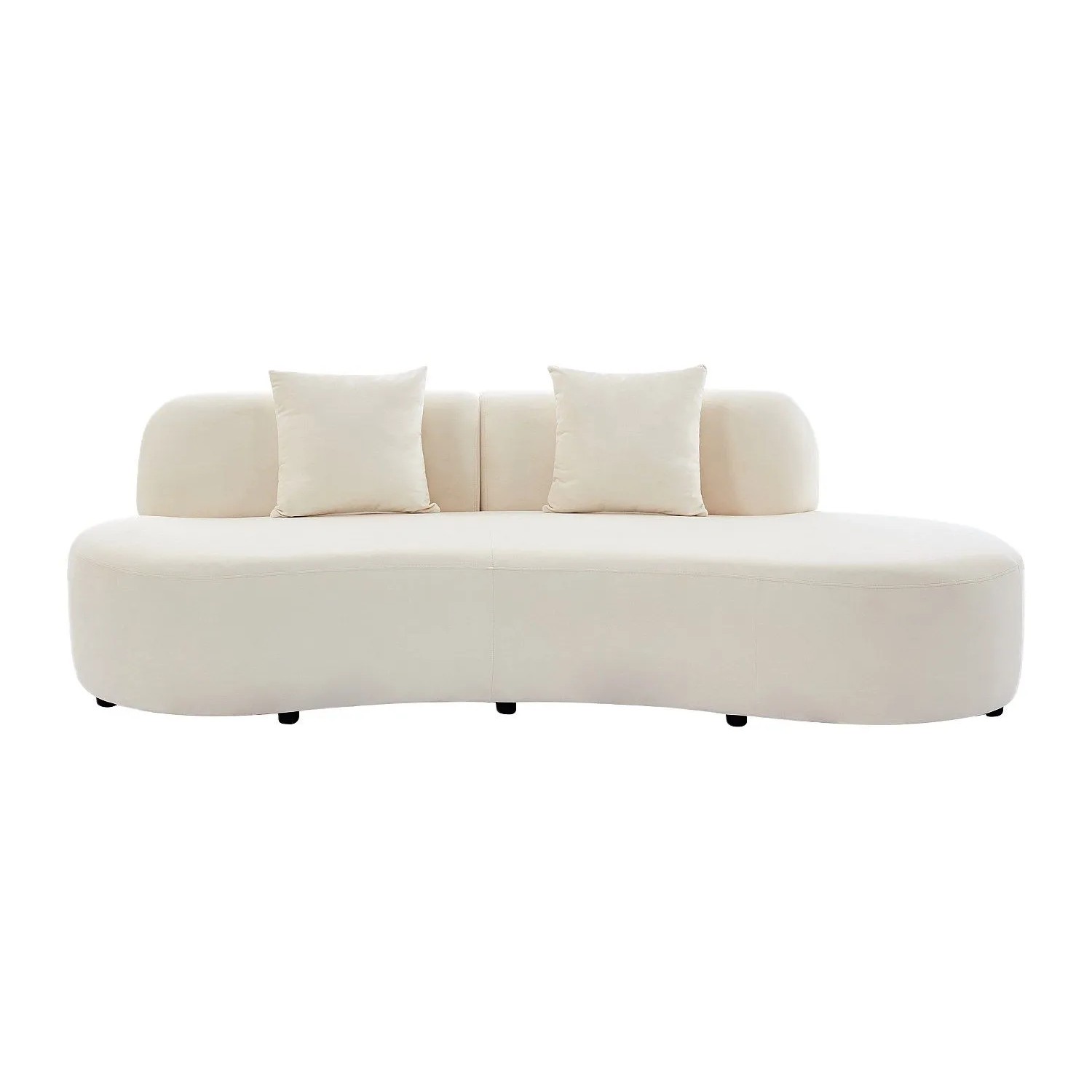 Vente-unique Sofa Ohne Schlafmöglichkeit Basiliana Beige 230 cm