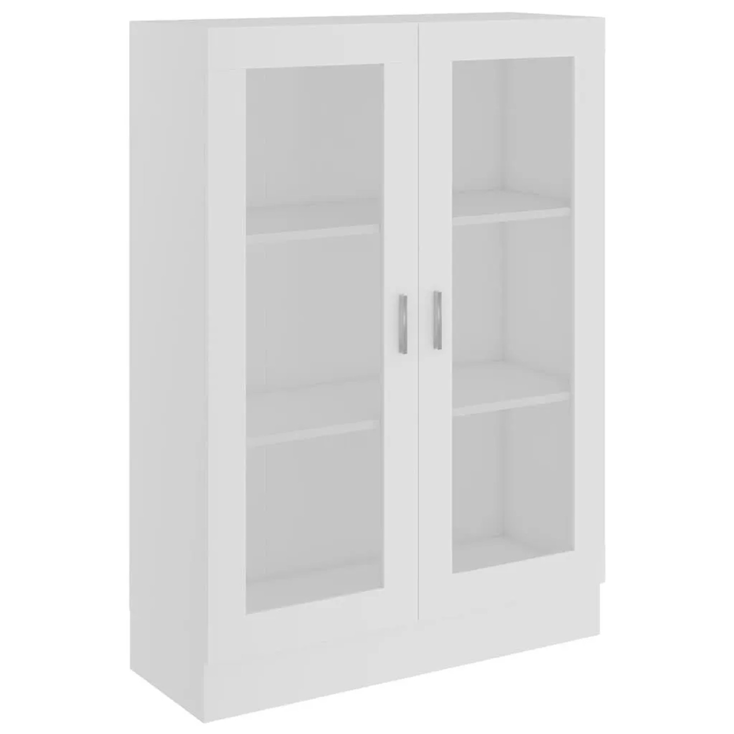 vidaXL Vitrinenschrank Weiß 82,5x30,5x115 cm Holzwerkstoff 802750