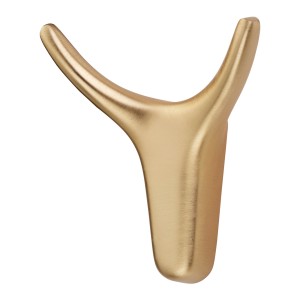 SOTECH Garderobenhaken TORO Höhe 66 mm x Breite 60 mm Gold Gebürstet Aus Zinkdruckguss