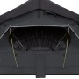 Juskys Autodachzelt Lago, 140x240 cm, schwarz, Detailansicht der Fensteröffnung. Camping & Zubehör.