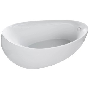 Freistehende, ovale Villeroy & Boch Badewanne Aveo aus Quaryl in Weiß. Elegantes Design für Ihr Badezimmer.