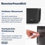 DeLonghi Luftentfeuchter Set: Detailansicht Wasserstand und Entwässerung.