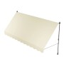 Beige Klemmmarkise Kapstadt 400x120 cm, ideal für Balkon und Terrasse ohne Bohren.