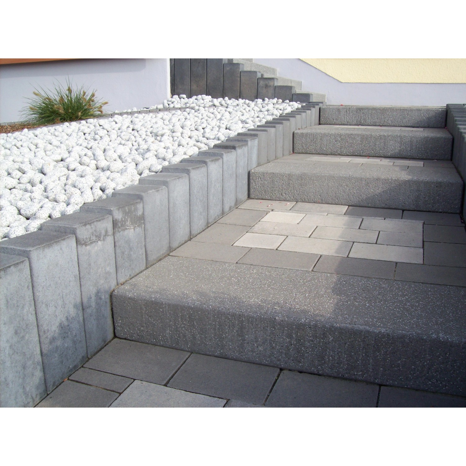 Diephaus Rechteck-Palisade Grau 40 x 16,5 x 12 cm