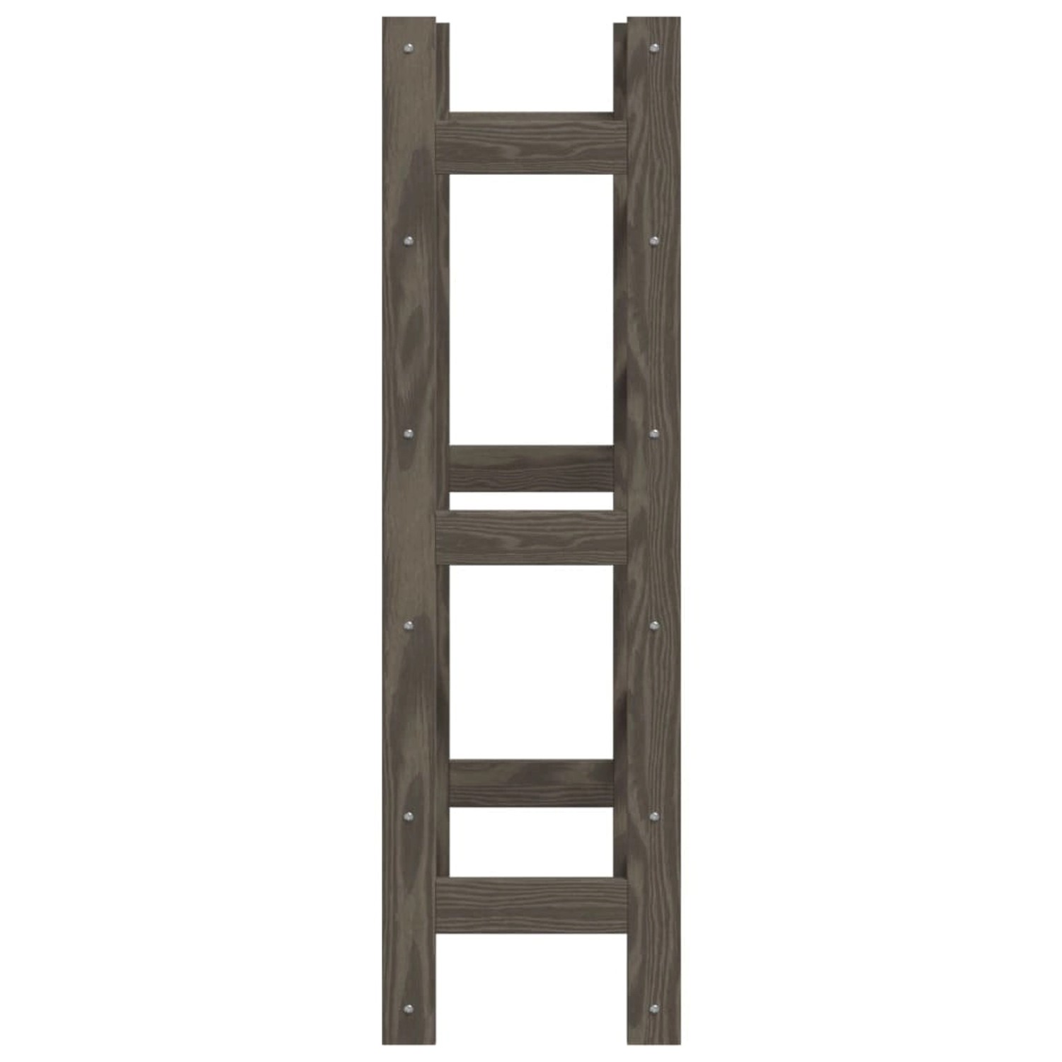 Graues VidaXL Weinregal aus Kiefernholz für 30 Flaschen.