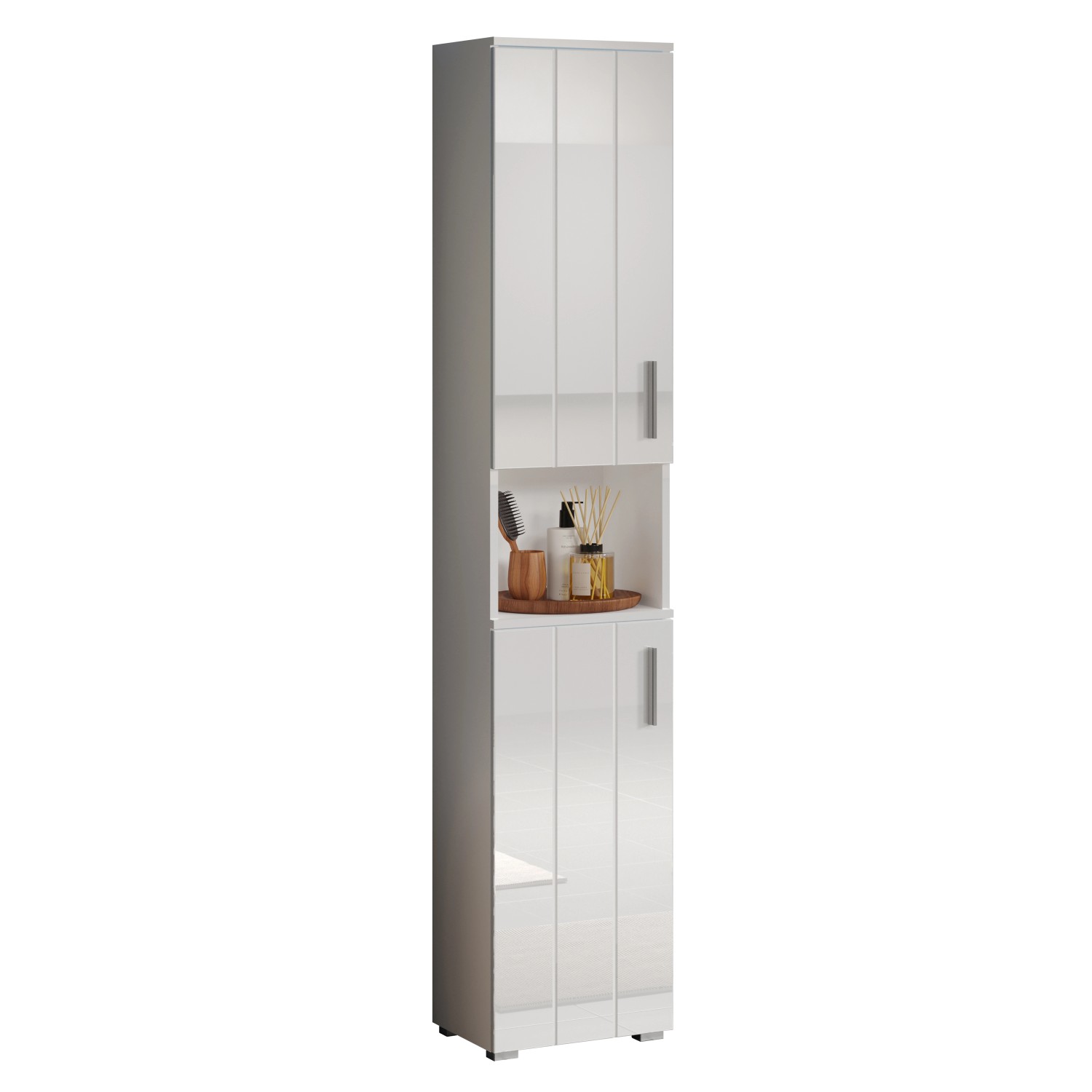 Trendteam Hochschrank Wons Weiß Hochglanz 37 cm