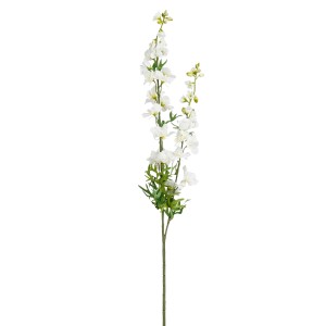 Cremefarbene Mica Kunstblume Delphinium, 98 cm, detailreiche Kunstpflanze für Dekoration.