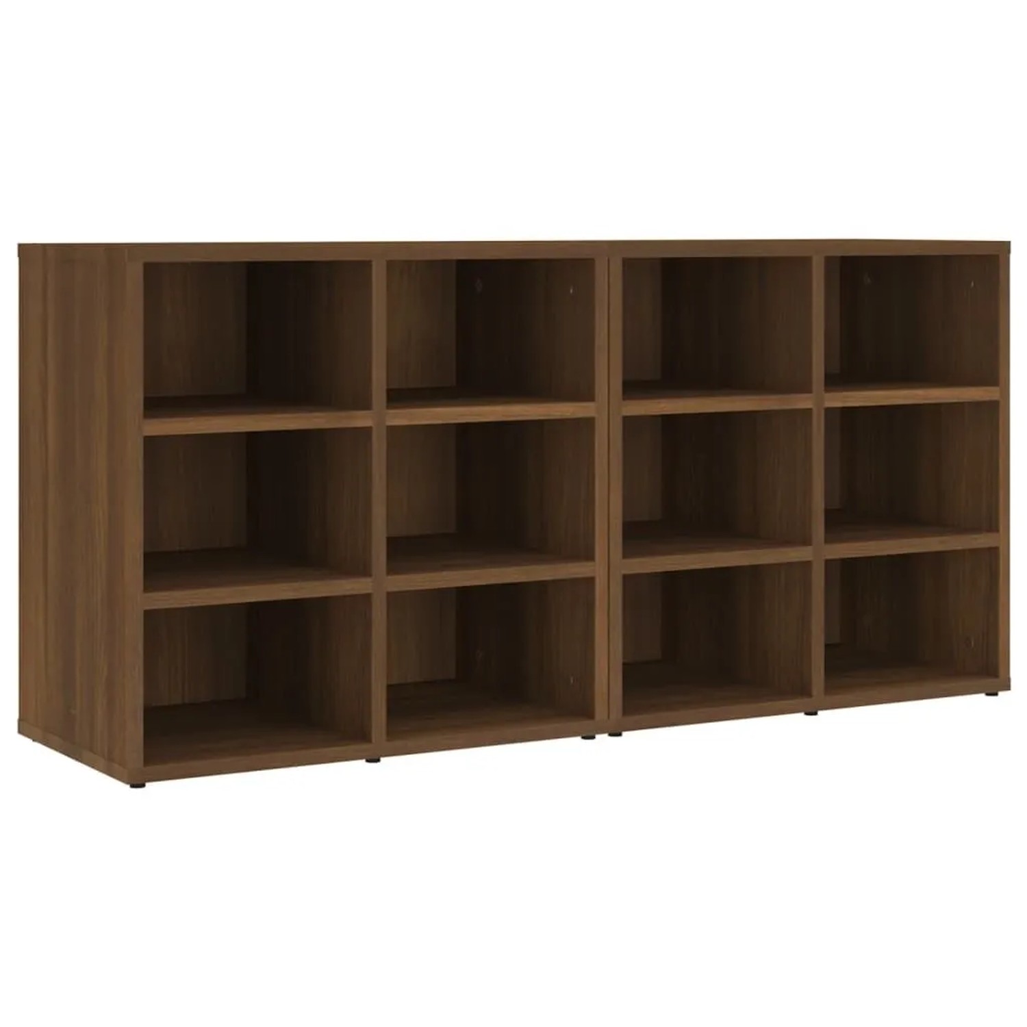 vidaXL Schuhregale 2 Stk Braun Eichen-Optik 52,5x30x50 cm 820513