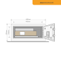 Offener Yale Tresor High Security Safe Laptop 26,9 l mit Code, Innenansicht mit Laptop und Dokumenten.