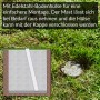 Toldoro Sonnensegelmast: Detail der Bodenhülse im Rasen für einfache Montage des Sonnensegel Pfostens.