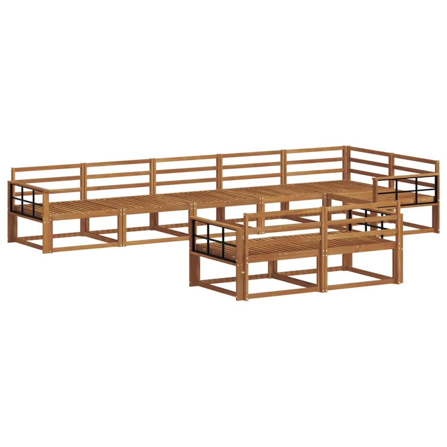 vidaXL Outdoor-Sofagarnitur 8-Tlg Natur Massivholz Akazie 3367762