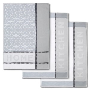 Dyckhoff Geschirrtuchset Home & Kitchen Grau 50 x 70 cm