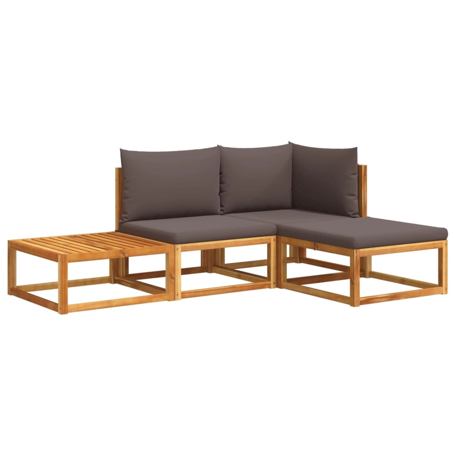 vidaXL 4-tlg. Garten-Sofagarnitur mit Kissen Massivholz Akazie günstig online kaufen