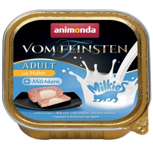 Animonda Katzen-Nassfutter mit Huhn und Milchkern, 100g Packung.