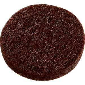 Brauner, selbstklebender Filzgleiter, Ø 28 mm, für Möbel und Oberflächenschutz.