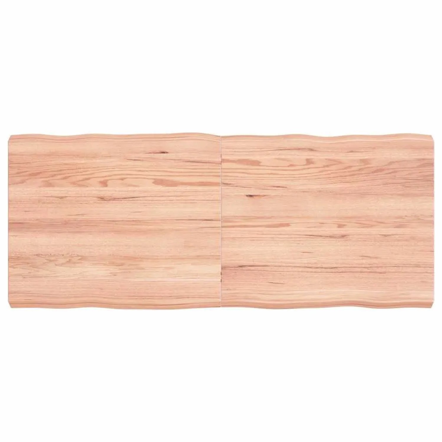 vidaXL Tischplatte 120x50x2-6 cm Massivholz Behandelt Baumkante 363959