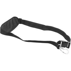 Schwarzer Tragegurt mit Polster und Karabiner für Zipper Akku-Laubbläser.