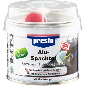 Presto Alu-Spachtel 250g für Lackreparatur und Karosseriereparatur. Füllspachtel für Metall, Holz und Beton.