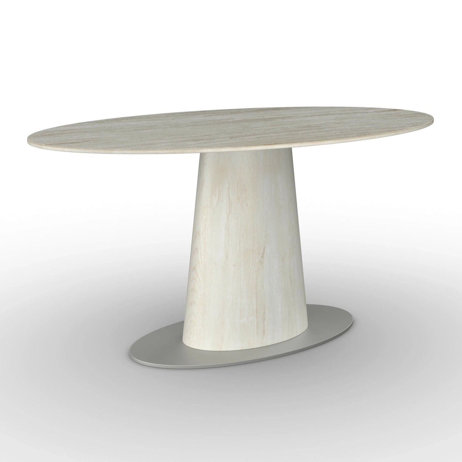 Bessagi Home Esstisch Thiago Creme MDF/Stein ca. 160x90 cm