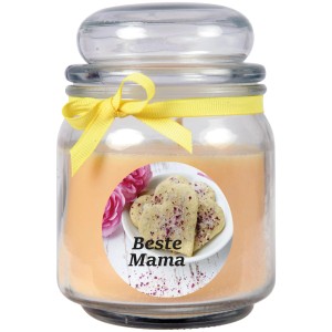 HS Candle Duftkerze & Glas Muttertag Gelb Vanille