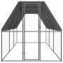 vidaXL Outdoor-Hühnerkäfig 2x6x2 m aus verzinktem Stahl, mit wasserabweisendem Dach.