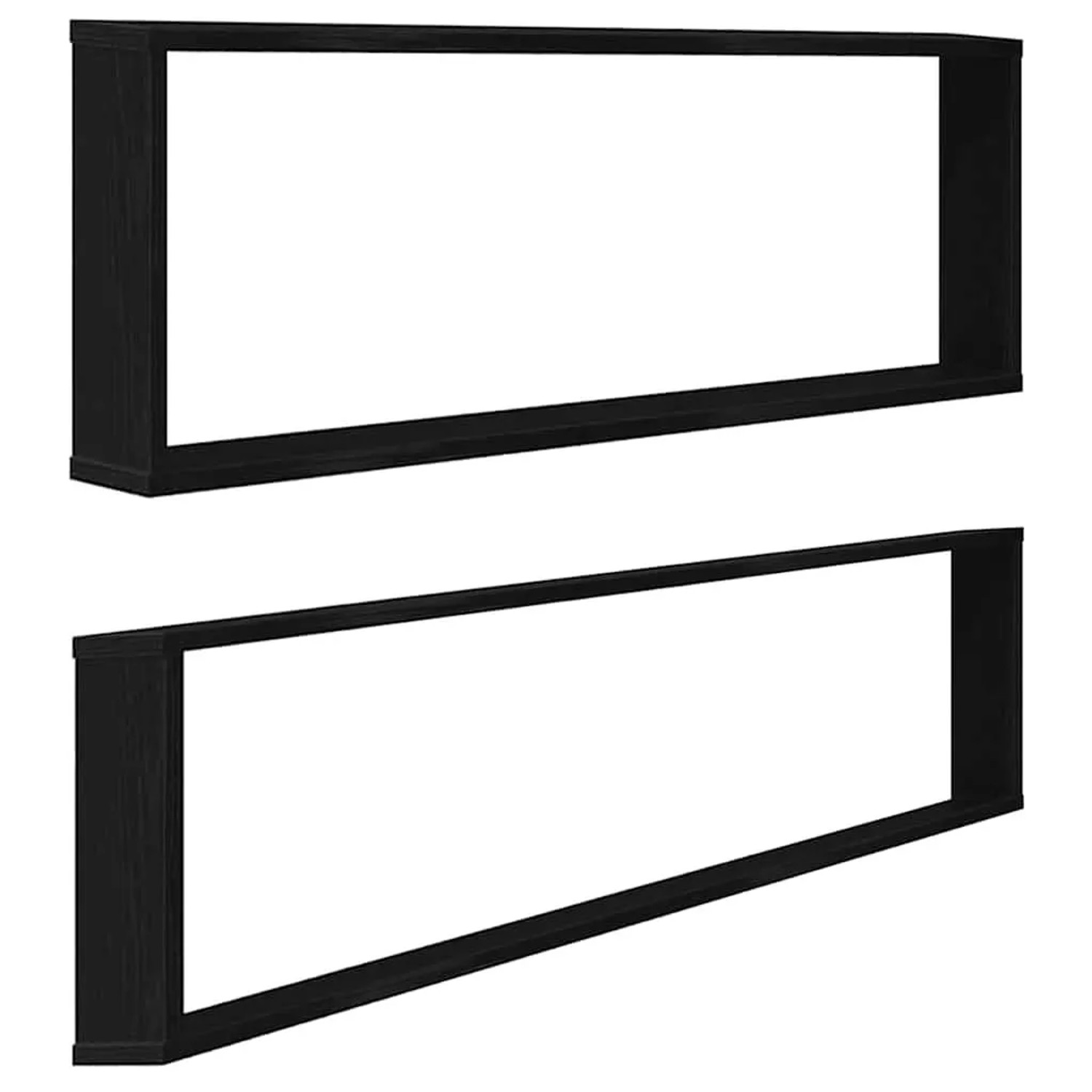 vidaXL Würfelregale 2 Stk Schwarz Eichen-Optik 100x15x30 cm 862058