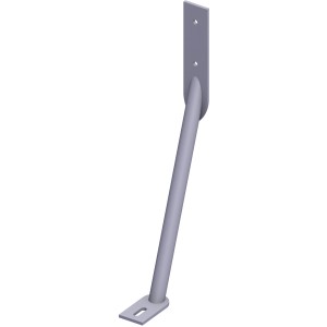 Sturmanker Kyrill für Zaunbau, feuerverzinkt, zur Stabilisierung von Zaunpfosten.