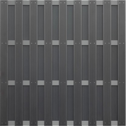 WPC-Zaun 180 cm x 180 cm Anthrazit